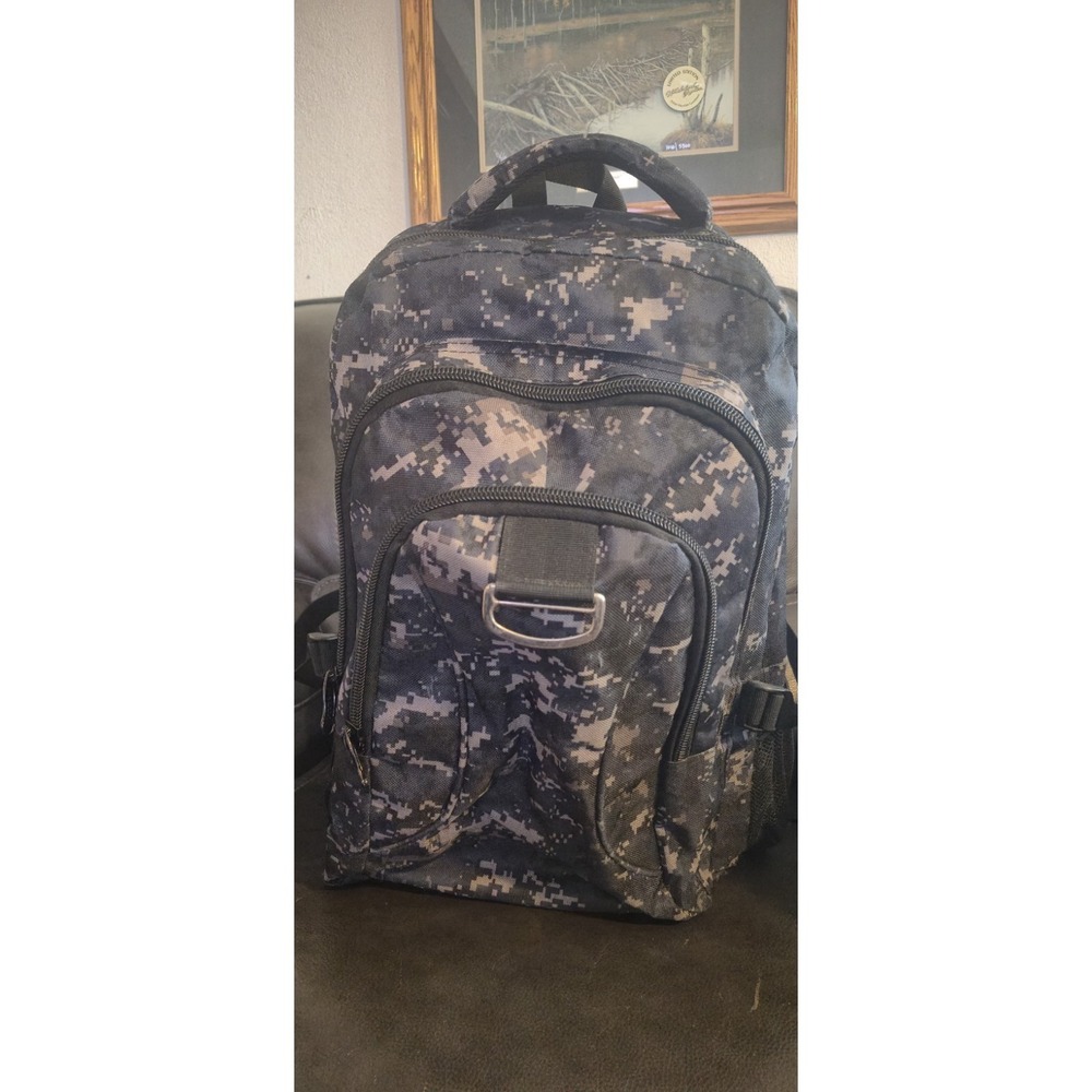 Digital Camo Tactical Backpack  Multi-Pocket Military Style Pack